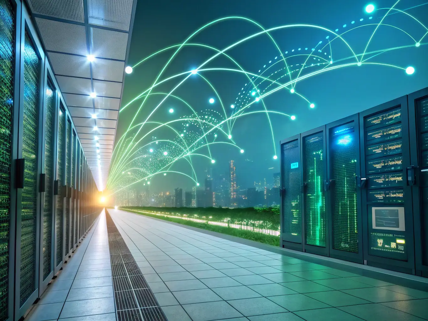 A visual representation of optimized AI performance, showing increased productivity, improved decision-making, and enhanced competitive advantage.
